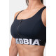 NEBBIA :ТОП SMART ZIP FRONT SPORTS BRA 578 "BLACK"