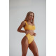 NEBBIA : ТРУСИКИ HIGH-WAIST RETRO BIKINI - BOTTOM 555 "YELLOW"