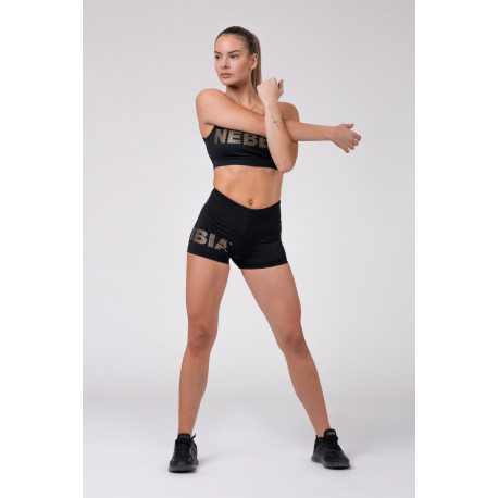 NEBBIA : ШОРТИ GOLD NEBBIA PRINT SHORTS 828 "BLACK"