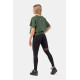 NEBBIA : ТОП ORGANIC COTTON LOOSE FIT "THE MINIMALIST" CROP TOP 417 "DARK GREEN"