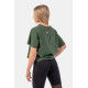 NEBBIA : ТОП ORGANIC COTTON LOOSE FIT "THE MINIMALIST" CROP TOP 417 "DARK GREEN"