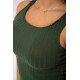 NEBBIA : МАЙКА ORGANIC COTTON RIBBED TANK TOP 414 "DARK GREEN"