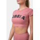 NEBBIA : ТОП SHORT SLEEVE SPORTY CROP TOP 584 "OLD ROSE"