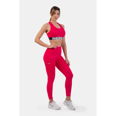 NEBBIA : ТОП MEDIUM IMPACT CROSS BACK SPORTS BRA 410 "PINK"