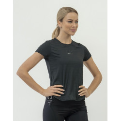 NEBBIA : ФУТБОЛКА FIT ACTIVEWEAR T-SHIRT "AIRY" WITH REFLECTIVE LOGO 438 "BLACK"
