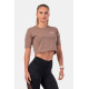 NEBBIA : ТОП MINIMALIST LOGO NEBBIA CROP TOP 600 "BROWN"