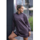 NEBBIA : ХУДИ EVERYDAY HERO LONG SWEATSHIRT WITH A HOODIE 580 "MARRON"