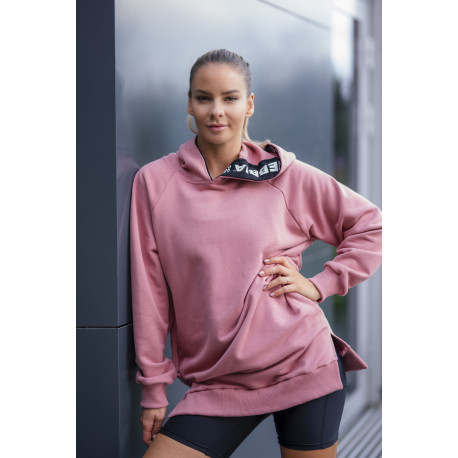 NEBBIA : ХУДИ EVERYDAY HERO LONG SWEATSHIRT WITH A HOODIE 580 "OLD ROSE"