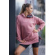 NEBBIA : ХУДІ EVERYDAY HERO LONG SWEATSHIRT WITH A HOODIE 580 "OLD ROSE"