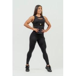 NEBBIA : ЛЕГГІНСИ WOMEN'S HIGH WAIST LEGGINGS INTENSE MESH 838 "BLACK/GOLD"