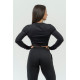 NEBBIA : ТОП WOMEN'S LONG SLEEVE CROP TOP INTENSE PERFORM 839 "BLACK"