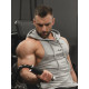 NEBBIA : МАЙКА FITNESS TANK TOP WITH A HOODIE 323 LIGHT GREY