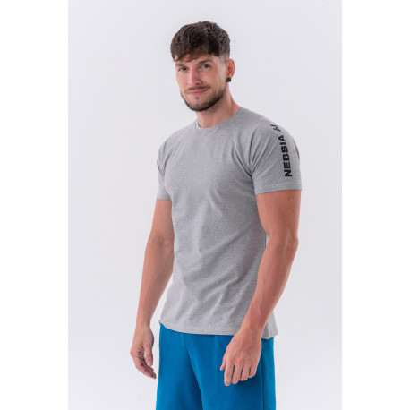 NEBBIA : ФУТБОЛКА SPORTY FIT T-SHIRT "ESSENTIALS" 326 LIGHT GREY