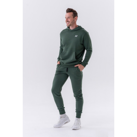 NEBBIA : ШТАНИ SLIM SWEATPANTS WITH SIDE POCKETS “RESET” 321 DARK GREEN