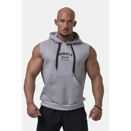 NEBBIA : БЕЗРУКАВКА С КАПЮШОНОМ GOLDEN ERA HOODIE RAGTOP 197 LIGHT GREY