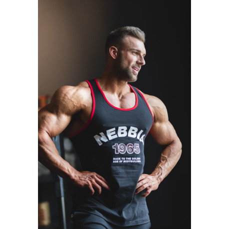 NEBBIA : МАЙКА OLD-SCHOOL MUSCLE TANK TOP 193 BLACK