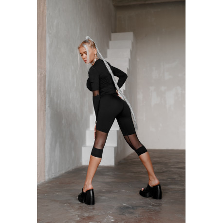 NEBBIA : ЛЕГІНСИ HIGH-WAIST ¾ LENGTH SPORTY LEGGINGS 406 "BLACK"