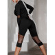 NEBBIA : ЛЕГГИНСЫ HIGH-WAIST ¾ LENGTH SPORTY LEGGINGS 406 "BLACK"