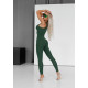 NEBBIA : ЛЕГГІНСИ ORGANIC COTTON RIBBED HIGH-WAIST LEGGINGS 405 "DARK GREEN"