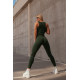 NEBBIA : ЛЕГГІНСИ ORGANIC COTTON RIBBED HIGH-WAIST LEGGINGS 405 "DARK GREEN"