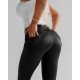 NEBBIA : ЛЕГІНСИ HIGH WAIST GLOSSY LOOK BUBBLE BUTT PANTS VOLCANIC 586 "BLACK"