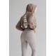 NEBBIA : ХУДІ LOOSE FIT CROP HOODIE ICONIC 421 "BROWN"