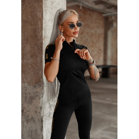 NEBBIA : ФУТБОЛКА WOMEN'S COMPRESSION ZIPPER SHIRT INTENSE ULTIMATE 831 "BLACK/GOLD"