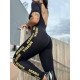 NEBBIA : КОМБИНЕЗОН WOMEN'S WORKOUT JUMPSUIT INTENSE FOCUS 823 "BLACK/GOLD"