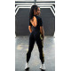 NEBBIA : КОМБИНЕЗОН WOMEN'S WORKOUT JUMPSUIT INTENSE FOCUS 823 "BLACK/GOLD"