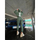 NEBBIA : ШТАНИ HIGH-WAIST LOOSE FIT SWEATPANTS "FEELING GOOD" 409 "DARK GREEN"