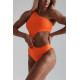 NEBBIA : КУПАЛЬНИК ONE SHOULDER ASYMMETRICAL MONOKINI NEON 458 "ORANGE"