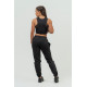 NEBBIA : ШТАНИ WOMEN'S HIGH-WAIST JOGGERS INTENSE SIGNATURE 846 "BLACK/GOLD"