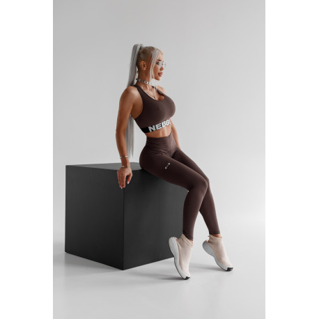 NEBBIA : ЛЕГГИНСЫ CLASSIC HIGH-WAIST PERFORMANCE LEGGINGS 403 "BROWN"