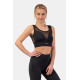 NEBBIA : ТОП MESH DESIGN SPORTS BRA 412 "BLACK"