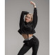 NEBBIA : ХУДІ LOOSE FIT CROP HOODIE ICONIC 421 "BLACK"