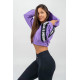 NEBBIA : ХУДИ CROPPED ZIP-UP HOODIE ICONIC 254 "LILA"