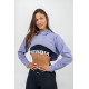 NEBBIA : ХУДИ DESIGNER CROPPED HOODIE GYM TIME 259 "LIGHT PURPLE"