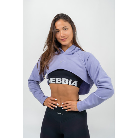 NEBBIA : ХУДИ DESIGNER CROPPED HOODIE GYM TIME 259 "LIGHT PURPLE"