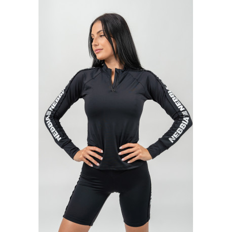 NEBBIA : ЛОНГСЛІВ LONG SLEEVE ZIPPER TOP WINNER 239 "BLACK"