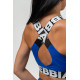 NEBBIA :ТОП MEDIUM-SUPPORT CRISS CROSS SPORTS BRA ICONIC 230 "BLUE"