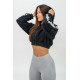 NEBBIA : ХУДІ CROPPED ZIP-UP HOODIE ICONIC 254 "BLACK"