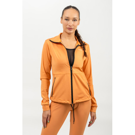 NEBBIA : КУРТКА SHINY ZIP UP WORKOUT JACKET SLEEK 481 "ORANGE"