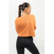 NEBBIA : ХУДИ CROP CREW NECK SWEATSHIRT GYM SPIRIT 483 "ORANGE"