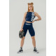 NEBBIA : ВЕЛОСИПЕДКИ HIGH WAISTED BIKER SHORTS 10'' GYM THERAPY 628 "DARK BLUE"