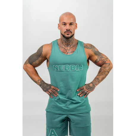 NEBBIA : МАЙКА GYM TANK TOP STRENGTH 714 GREEN