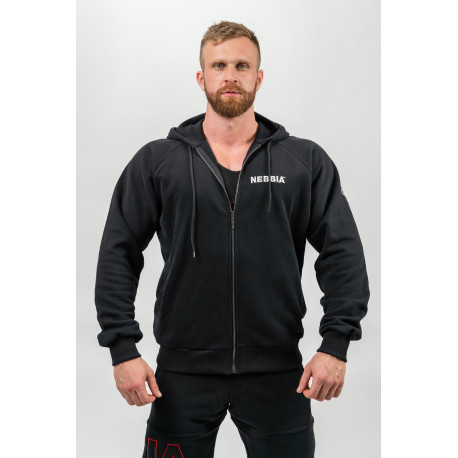 NEBBIA : КОФТА LONG ZIP UP HOODIE BEYOND ORDINARY 707 BLACK