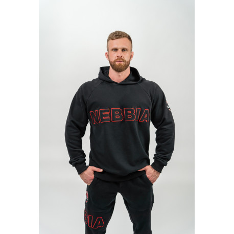 NEBBIA : ХУДИ LONG PULLOVER HOODIE LEGACY 704 BLACK