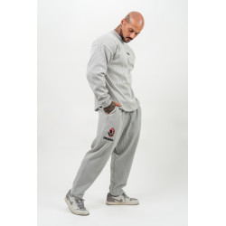 NEBBIA : ШТАНИ OVERSIZED SWEATPANTS SIGNATURE 702 LIGHT GREY