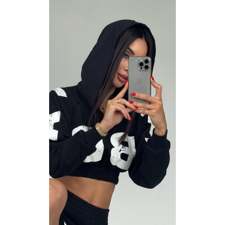 NEBBIA : ХУДІ TRAINING CROPPED HOODIE 619 "BLACK"