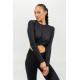 NEBBIA : ТОП CROPPED LONG SLEEVE TOP ELEVATED 468 "BLACK"